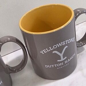 Set of 2 - Western Americana Mug Set Dutton Ranch Yellowstone Cabin